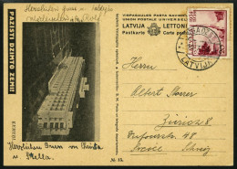 LETTLAND BP 15e BRIEF, 1939, Bildpostkarte Kemeri, Frankiert Mit Mi.Nr. 274, Prachtkarte Nach Zürich - Lettonie