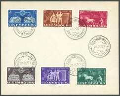 LUXEMBURG 478-83 BRIEF, 1951, Europäische Einigung Auf FDC, Pracht, Mi. 250.- - Andere & Zonder Classificatie