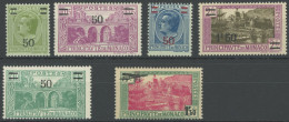 MONACO 111-15,137 , 1927-33, Aufdrucke, 6 Postfrische Werte, Pracht - Other & Unclassified