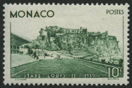 MONACO 189 , 1939, 10 Fr. Einweihung Des Louis II. Stadions, Falzrest, Pracht - Altri & Non Classificati