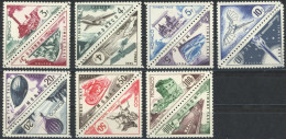 PORTOMARKEN P 44-57 , 1953, 3 Fr. - 100 Fr. Verkehrsmittel, 7 Paare, Postfrisch, Pracht, Mi. 180.- - Postage Due