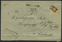 ÖSTERREICH 39bII BRIEF, 1869, 15 Kr. Graubraun, Feiner Druck Und Rückseitiges 10 Kr. Reco-Porto Auf Siegelbrief Mit L2 P - Otros & Sin Clasificación