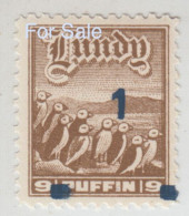 #MB18. Great Britain Lundy Island Puffin Stamp Provisional Overprint #172(a) Retirment Sale Price Slashed! - Emissions Locales