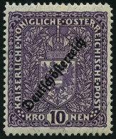 ÖSTERREICH 246IA , 1919, 10 Kr. Schwärzlichbraunviolett, Falzrest, Pracht, Mi. 120.- - Usados