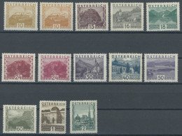 ÖSTERREICH 1918-1938 498-11 , 1929/30, Landschaften, Ohne 20 G., Falzreste, 13 Werte Fast Nur Prachterhaltung - Otros & Sin Clasificación