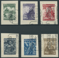 ÖSTERREICH 1918-1938 557-62 BrfStk, 1933, Katholikentag, Sonderstempel, Prachtsatz Auf Briefstücken, Mi. 280.- - Altri & Non Classificati