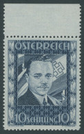 ÖSTERREICH 1918-1938 588 , 1936, 10 S. Dollfuß, Oberrandstück, Postfrisch, Pracht, Mi. 1400.- - Otros & Sin Clasificación