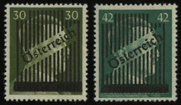 ÖSTERREICH 672/3II , 1945, 30 Und 42 Pf. Gitteraufdruck, Type II, 2 Prachtwerte, Gepr. Sturzeis, Mi. 105.- - Altri & Non Classificati