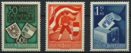 ÖSTERREICH 952-54 , 1950, Volksabstimmung, 30 G. Stumpfe Ecke Sonst Prachtsatz, Mi. 150.- - Usados