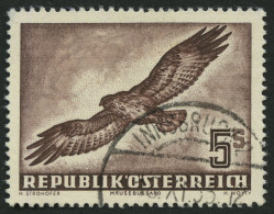 ÖSTERREICH 986 O, 1953, 5 S. Vögel, Pracht, Mi. 120.- - Other & Unclassified