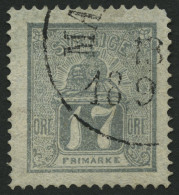 SCHWEDEN 15b O, 1869, 17 Ö. Grau, Obere Rechte Ecke Stumpf Sonst Pracht, Mi. 800.- - Gebraucht