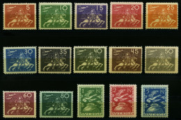 SCHWEDEN 159-73 , 1924, UPU, Falzrest, Prachtsatz, Facit 5500.- Skr. - Used Stamps