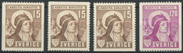 SCHWEDEN 288/9 , 1941, Heilige Birgitta, Postfrischer Prachtsatz (4 Werte), Mi. 60.- - Otros & Sin Clasificación