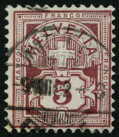 SCHWEIZ BUNDESPOST 46 O, 1882, 5 C. Lilabraun, Pracht, Mi. 120.- - Used Stamps