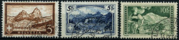 SCHWEIZ BUNDESPOST 226-28 O, 1928/31, Gebirgslandschaften, Prachtsatz, Mi. 70.- - Used Stamps