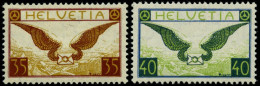 SCHWEIZ BUNDESPOST 233/4x , 1929, Geflügelter Brief, Gewöhnliches Papier, Pracht, Mi. 200.- - Neufs