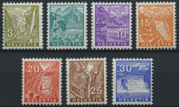 SCHWEIZ BUNDESPOST 270-76 , 1934, Landschaften, Prachtsatz, Mi. 110.- - Unused Stamps