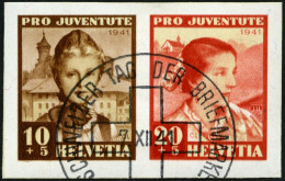 SCHWEIZ BUNDESPOST 403/4 O, 1941, Einzelmarken Pro Juventute, Prachtpaar, Mi. (320.-) - Oblitérés