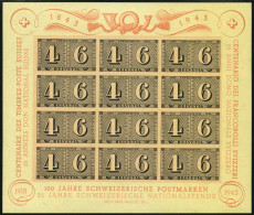 SCHWEIZ BUNDESPOST Bl. 9 , 1943, Block Nationalspende, Pracht, Mi. 110.- - Blocks & Kleinbögen