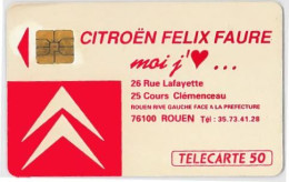 TELECARTE F171 CITROEN ROUEN - 1991