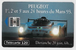 TELECARTE F412 PEUGEOT DIMANCHE 6H (2) - 1993