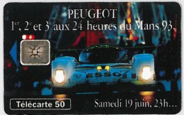 TELECARTE F409 PEUGEOT SAMEDI 19H - 1993