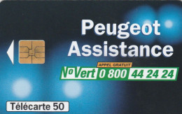 TELECARTE F825 PUGEOT ASSISTENCE - 1998