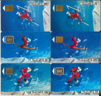 LOTTO 6 TELECARTE FRANCESI ANNO 1991  (91 16 - 1991