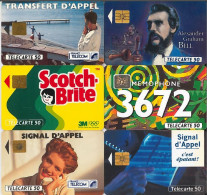 LOTTO 6 TELECARTE FRANCESI ANNO 1992 (92 22 - 1992