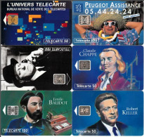 LOTTO 6 TELECARTE FRANCESI ANNO 1993 (93 15 - 1993