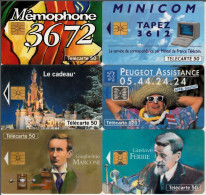 LOTTO 6 TELECARTE FRANCESI ANNO 1993 (93 19 - 1993