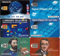 LOTTO 6 TELECARTE FRANCESI ANNO 1993 (93 18 - 1993