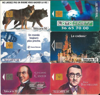 LOTTO 6 TELECARTE FRANCESI ANNO 1993 (93 40 - 1993