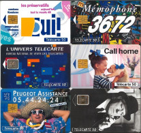 LOTTO 6 TELECARTE FRANCESI ANNO 1993 (93 42 - 1993