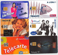 LOTTO 6 TELECARTE FRANCESI ANNO 1996 (96 9 - 1996