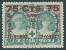 SPANIEN 344 , 1927, 75 C. Auf 30 C. 25. Jahrestag Der Krönung II, Postfrisch, Pracht, Mi. 350.- - Altri & Non Classificati