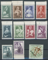 UNGARN 1330-40 , 1953, Volkstrachten, Tag Der Briefmarke, Fußball-Nationalmannschaft, Postfrisch, Pracht, Mi. 73.- - Andere & Zonder Classificatie