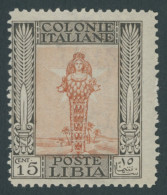ITALIENISCH-LYBIEN 28 , 1921, 15 C. Braun/braunorange, Postfrisch, Pracht - Libia