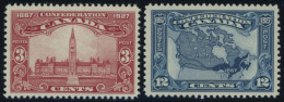 KANADA 120,122 , 1927, 3 Und 12 C. Dominion Of Canada, 2 Postfrische Prachtwerte - Other & Unclassified
