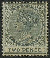 LAGOS 14 , 1884, 2 P. Graublau, Wz. CA Einfach, Falzreste, Pracht, Mi. 95.- - Altri & Non Classificati