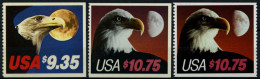 USA 1648D,1750uD,vC , Scott 1909,2122,2122b, 1983/9, 9, 35 Und 10.75 $ Weißkopfadler, Pracht - Nuevos