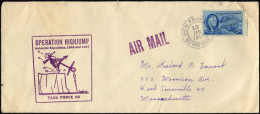 ANTARKTIS 1947, Flugbrief Von Der Antarktis Expedition HIGHJUMP (Überwindung Der Steilküste Des Südpolgebietes), Schiffs - 2c. 1941-1960 Storia Postale