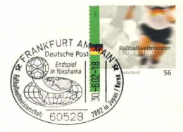 951  Coupe Du Monde 2002, Finale Yokohama: Oblit. Temp. D'Allemagne - Football World Cup Korea And Japan. FIFA Globe - 2002 – Corea Del Sud / Giappone