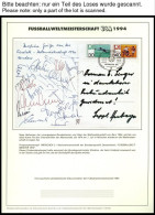 SPORT ,Brief , Fußball-Weltmeisterschaft USA 1994, In 2 Offiziellen Alben Der Dt. Sporthilfe Und Einem Leitzordner, Mit  - Other & Unclassified