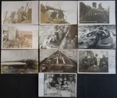 ALTE POSTKARTEN - SCHIFFE KAISERL. MARINE An Deck Der Kriegsschiffe, 10 Verschiedene Fotokarten,mit Seltenen Motiven, Pr - Warships