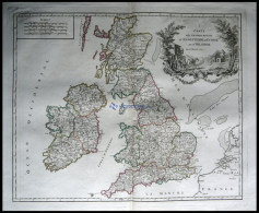Postroutenkarte Von Großbritannien Und Irland, Carte Des Grandes Routes - Altri & Non Classificati