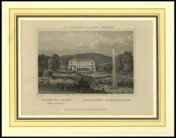 BAD GLEISWEILER: Die Wasser-und Molken-Heilanstalt, Stahlstich Aus Romantische Rheinpfalz Um 1840 - Estampas & Grabados
