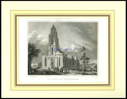 FRANKENBERG: Die Kirche, Stahlstich Von Wenderoth/Foltz, 1840 - Prenten & Gravure