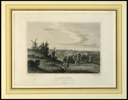 HAMBURG-HARBURG, Gesamtansicht Vom Krummholzberg, Stahlstich Von Lill/Wagner Um 1840 - Prints & Engravings