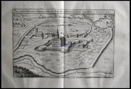 KHLUMETZ/BÖHMEN: Das Schloß Chlumnitz Mit Umgebung, Kupferstich Von Merian Um 1645 - Stiche & Gravuren